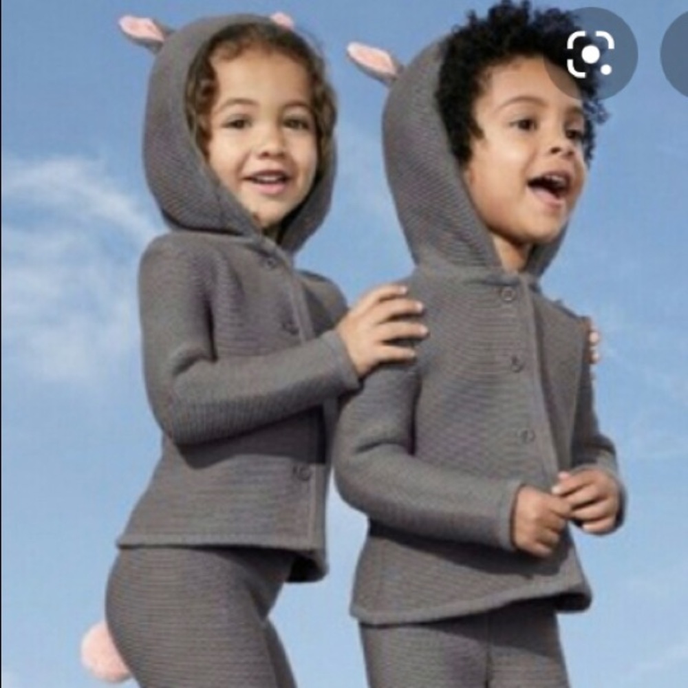 Victoria Beckham gray 2piece gray cotton sweatsuit